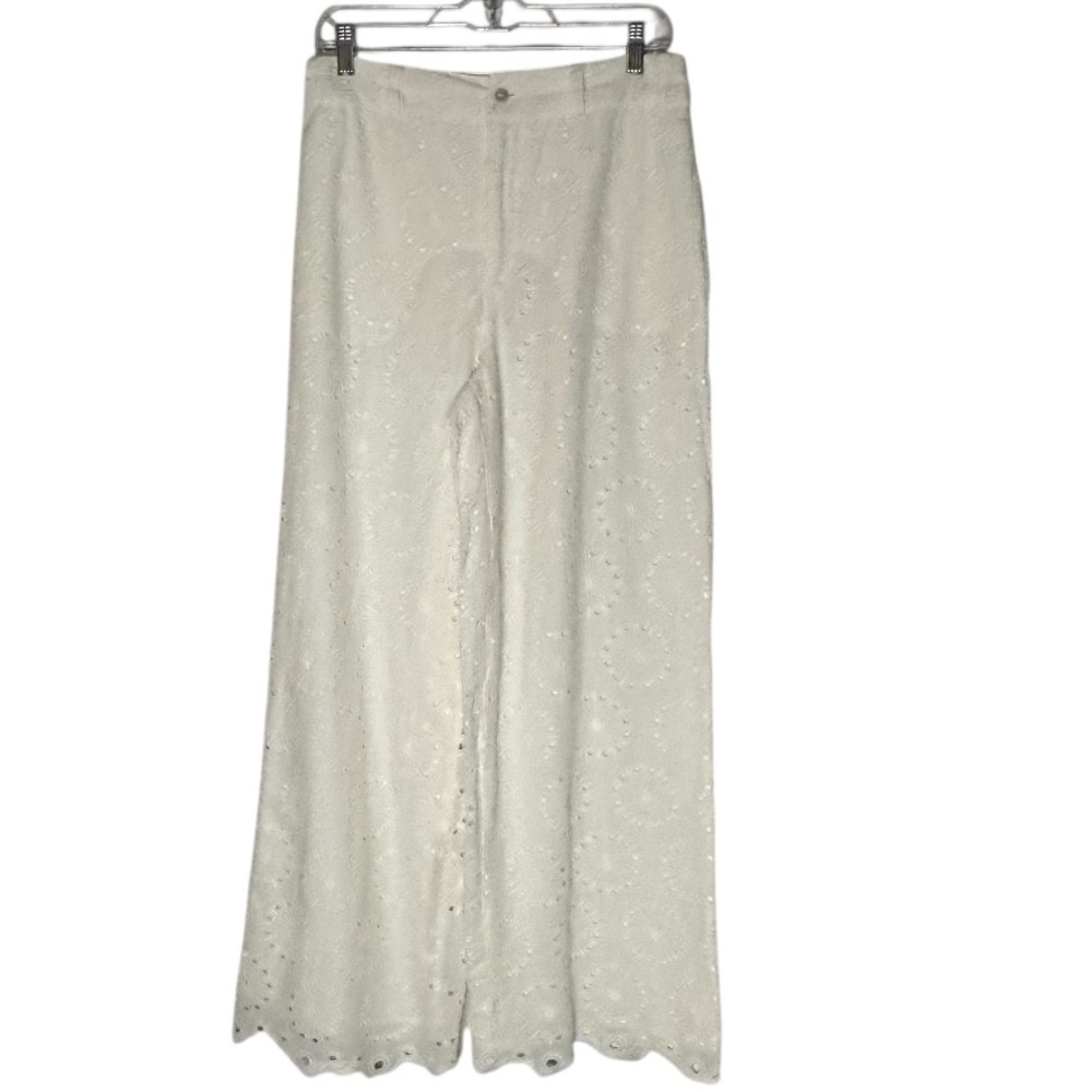 Sundance Beachy Beauty Embroidered Pants 4 - Picture 2 of 7